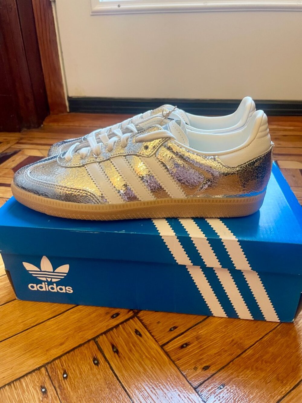 Adidas Samba OG "Silver Metallic" (JR0035) US 8 !! NWT !! - Picture 7 of 16